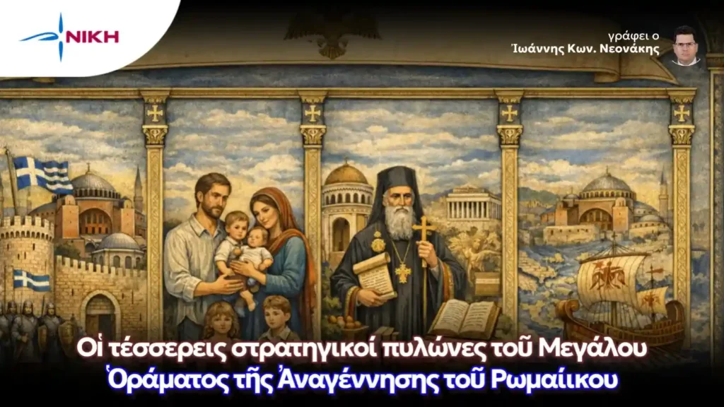 Οἱ τέσσερεις στρατηγικοί πυλώνες τοῦ Μεγάλου Ὁράματος τῆς Ἀναγέννησης τοῦ Ρωμαίικου