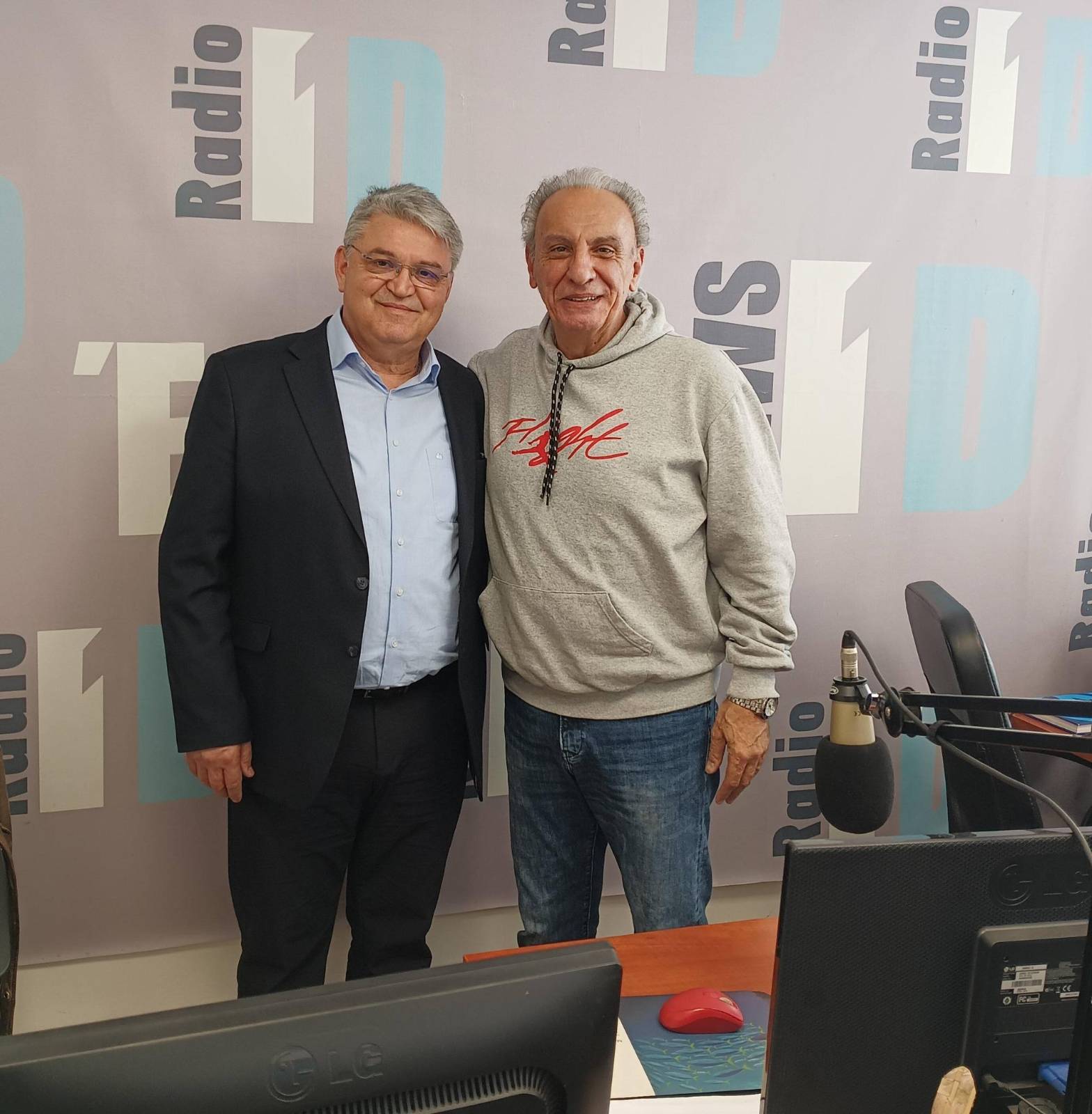 Με τον Πρόεδρο Δανειοληπτών, Χαράλαμπο Περβανά