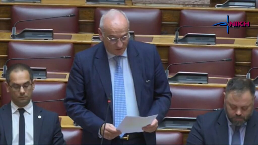 Ο βουλευτής της ΝΙΚΗΣ Ανδρέας Βορύλλας μιλά στη Βουλή για τα υπερκέρδη των συστημικών τραπεζών, ζητώντας παρεμβάσεις υπέρ της κοινωνίας, της στεγαστικής στήριξης και των νέων οικογενειών