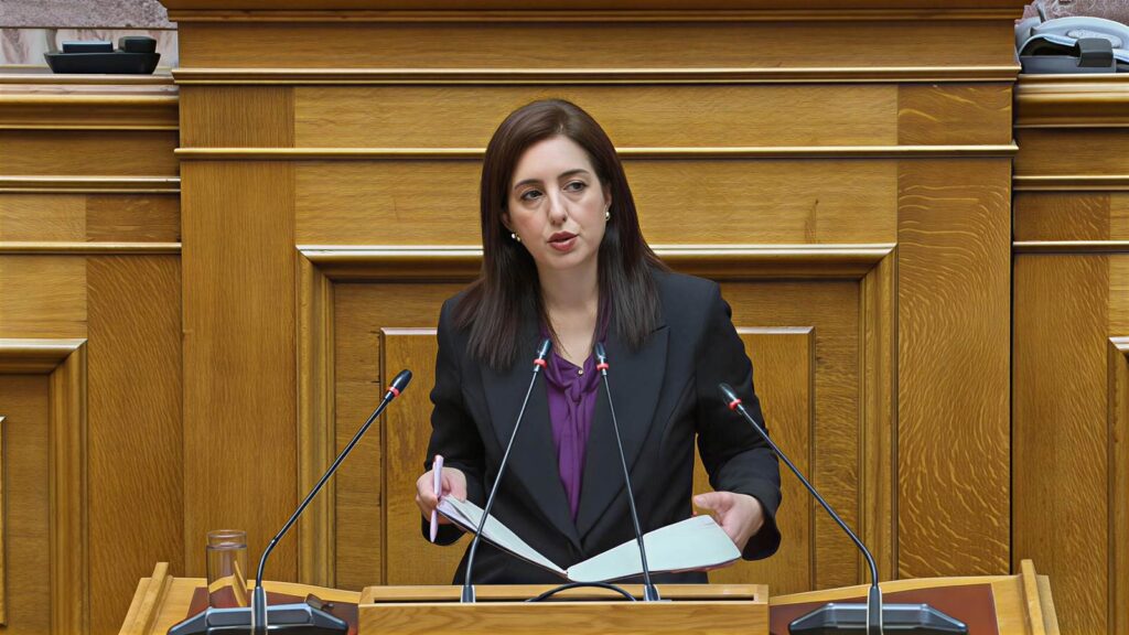 Η βουλευτής της ΝΙΚΗΣ Ασπασία Κουρουπάκη μιλά στη Βουλή για το νομοσχέδιο του Υπουργείου Επικρατείας περί φιλικού κράτους