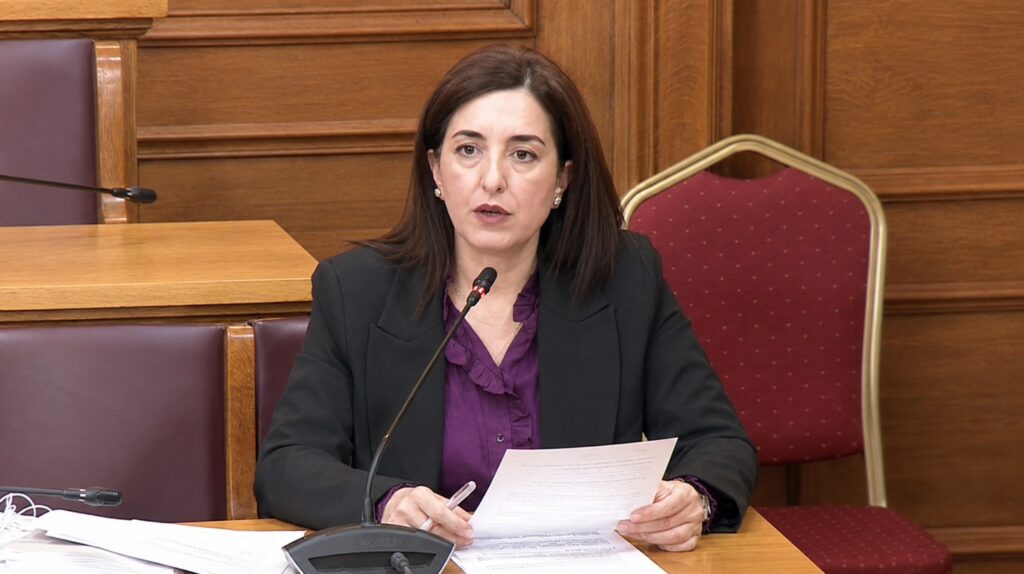 Η Ασπασία Κουρουπάκη στην Επιτροπή Κοινωνικών Υποθέσεων της Βουλής κατά τη συζήτηση για το Ταμείο Καινοτομίας Φαρμάκου