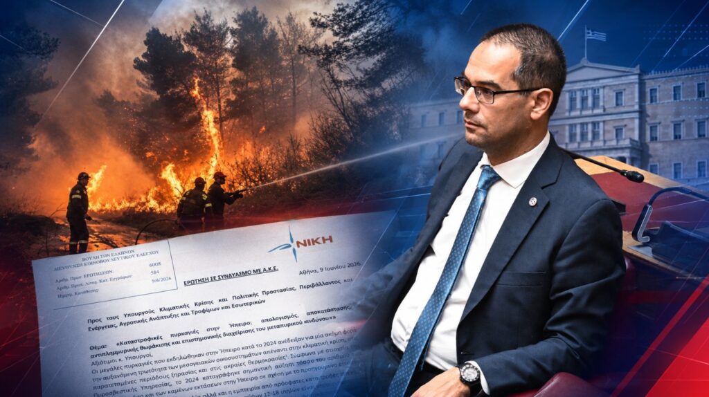 Ρούντας: «Καμένες εκτάσεις, απλήρωτοι πληγέντες και έργα που αγνοούνται στην Ήπειρο» Ο Γεώργιος Ρούντας της ΝΙΚΗΣ ζητά απαντήσεις για τις πυρκαγιές του 2024 στην Ήπειρο