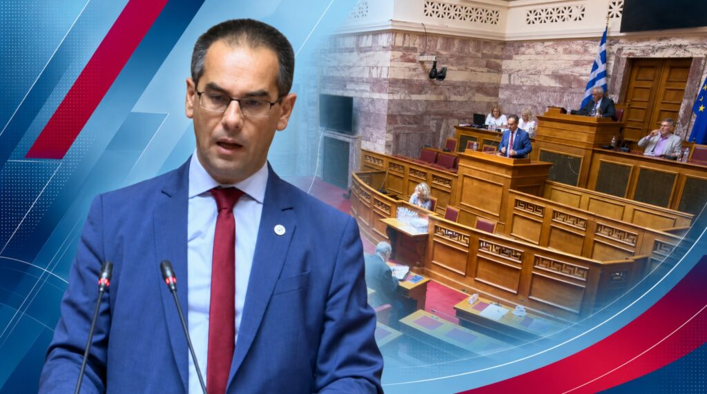 Ρούντας: «Μετατρέπουν το Σύνταγμα σε λογιστικό βιβλίο των δανειστών» Ο βουλευτής Λαρίσης της ΝΙΚΗΣ, Γεώργιος Ρούντας, κατά την τοποθέτησή του στη Βουλή για την αναθεώρηση των άρθρων 78 και 79 του Συντάγματος
