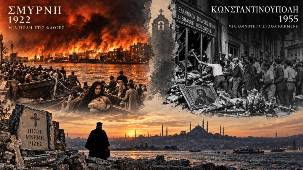 1922 και 1955: Οι δυο «μαύροι Σεπτέμβρηδες» του Ελληνισμού Ιστορική σύνθεση για την Καταστροφή της Σμύρνης το 1922 και τα Σεπτεμβριανά της Κωνσταντινούπολης το 1955