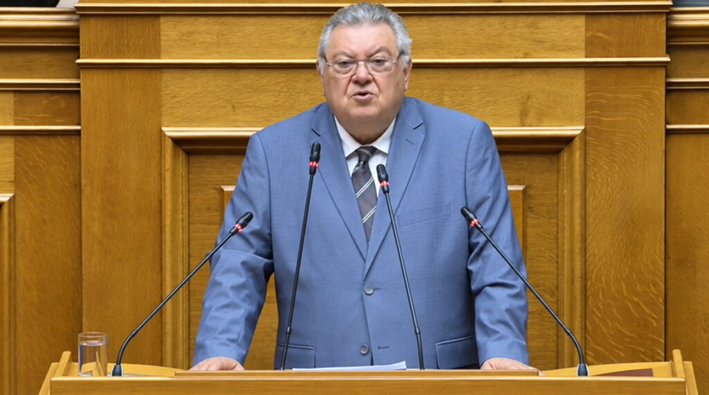 Ο βουλευτής Α΄ Ανατολικής Αττικής της ΝΙΚΗΣ Τάσος Οικονομόπουλος στην Ολομέλεια της Βουλής για τις τεχνικές διευθετήσεις του Πεδίου Βολής Κρήτης