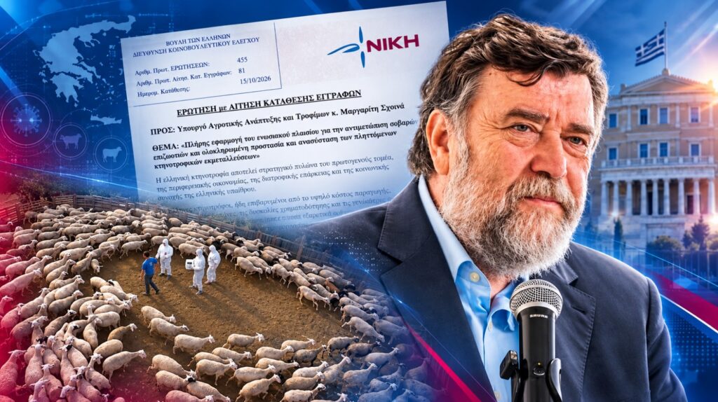 Ρακοβαλής: «Η κυβέρνηση να δώσει λογαριασμό για τις θανατώσεις κοπαδιών – Απαιτείται πλήρης προστασία και αποκατάσταση των κτηνοτρόφων»